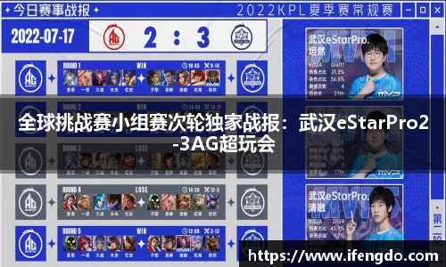 全球挑战赛小组赛次轮独家战报：武汉eStarPro2-3AG超玩会